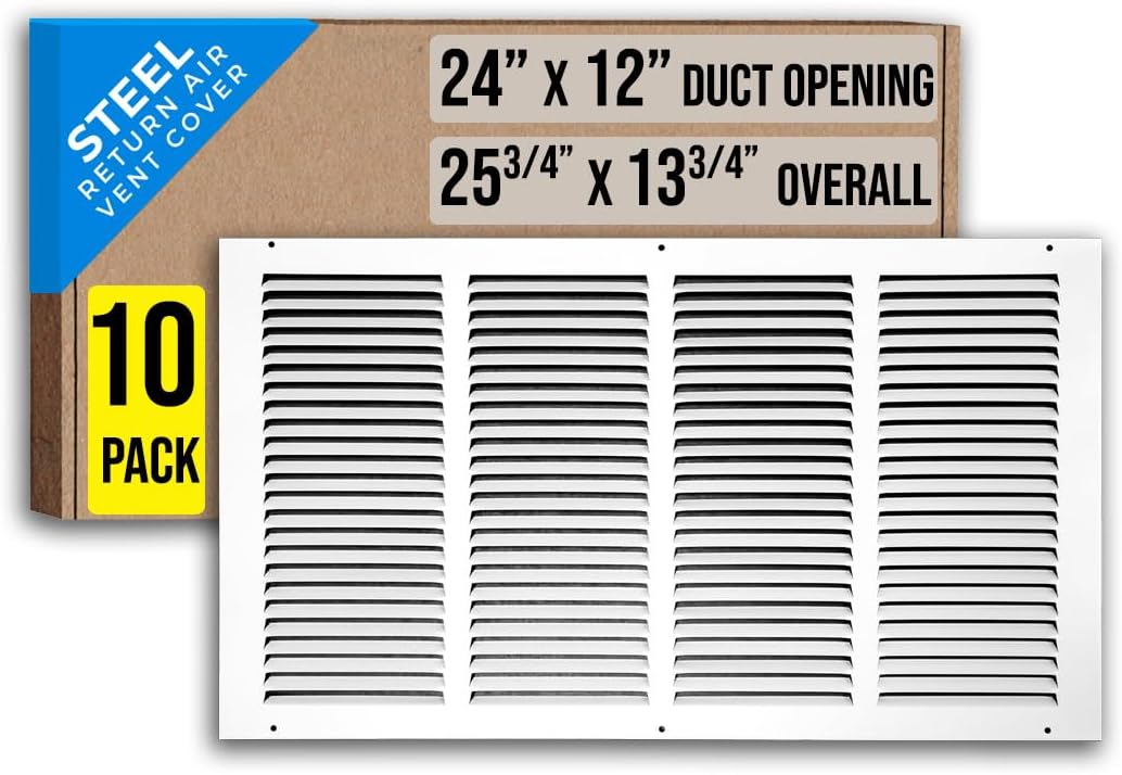 24x12 Steel Return Air Grille for Efficient HVAC Airflow