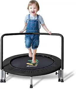 BCAN 36ft' Mini Folding Trampoline for Kids Aged 2 to 5 Years