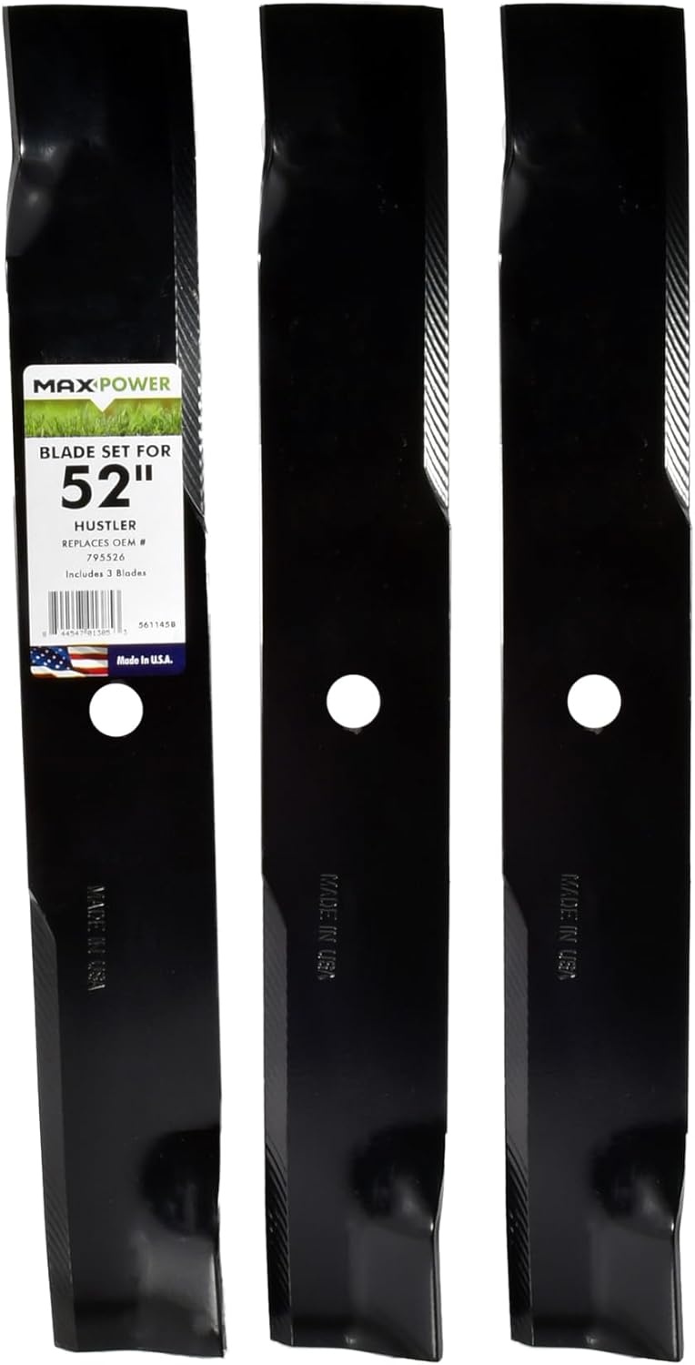 MaxPower 561145B 3 Blade Set for 52 in Cut Hustler Mowers