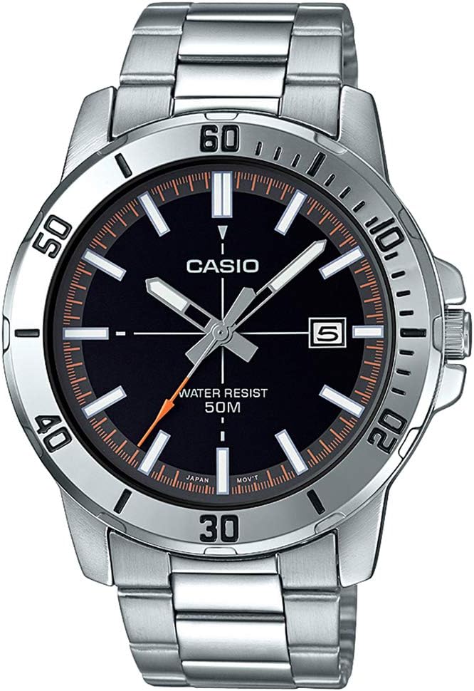 Casio Men's Stainless Steel Watch - Elegant Brown Dial