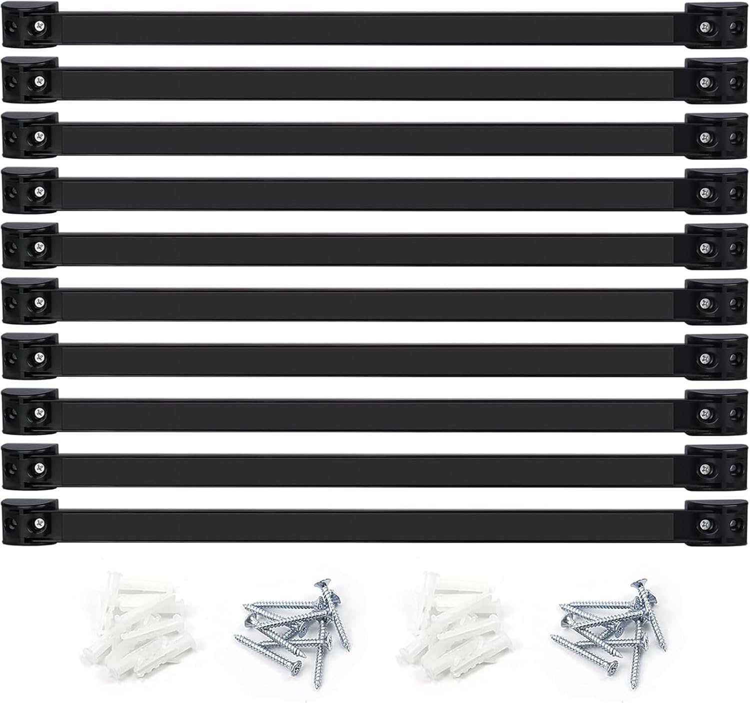 Magnetic Tool Holder Strip for Garage Organization - 10 Pack