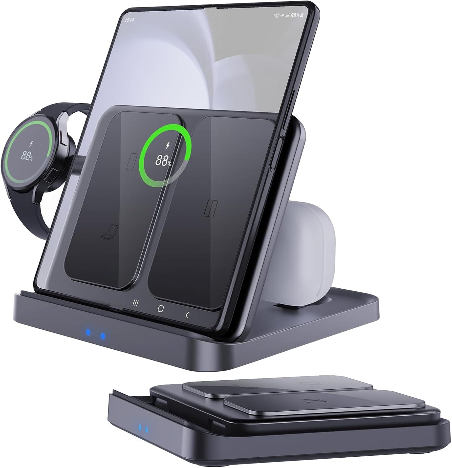 Wireless Charger Station for Samsung Z Fold 7/6/5 - 3 in 1