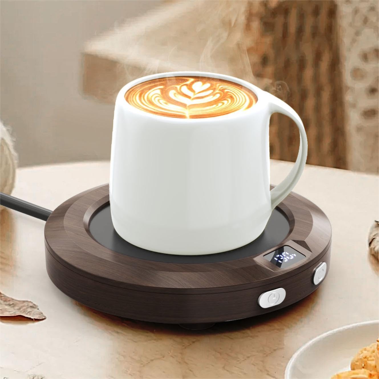 Coanto Coffee Mug Warmer: 3 Temp Settings, Timer & Ambient Light