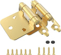 1/2ft Overlay Cabinet Hinges 50 Pack Self Closing - Durable Brass Gold
