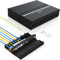 12 Port Patch Panel Blank Keystone Patch Panel - Shielded Desk Mount