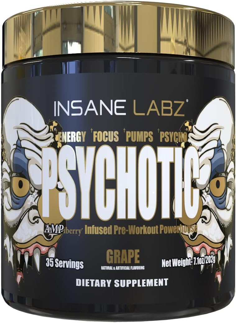 Insane Labz Psychotic Gold Pre Workout for Extreme Energy Focus