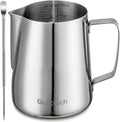 GLOBOTECH 12 Oz Milk Frothing Pitcher - Perfect Latte Art!