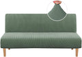 H.VERSAILTEX Armless Futon Cover Stretch Slipcover - Loden Frost