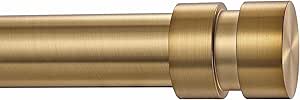BRIOFOX Gold Curtain Rods for Modern Windows 72 to 144 in