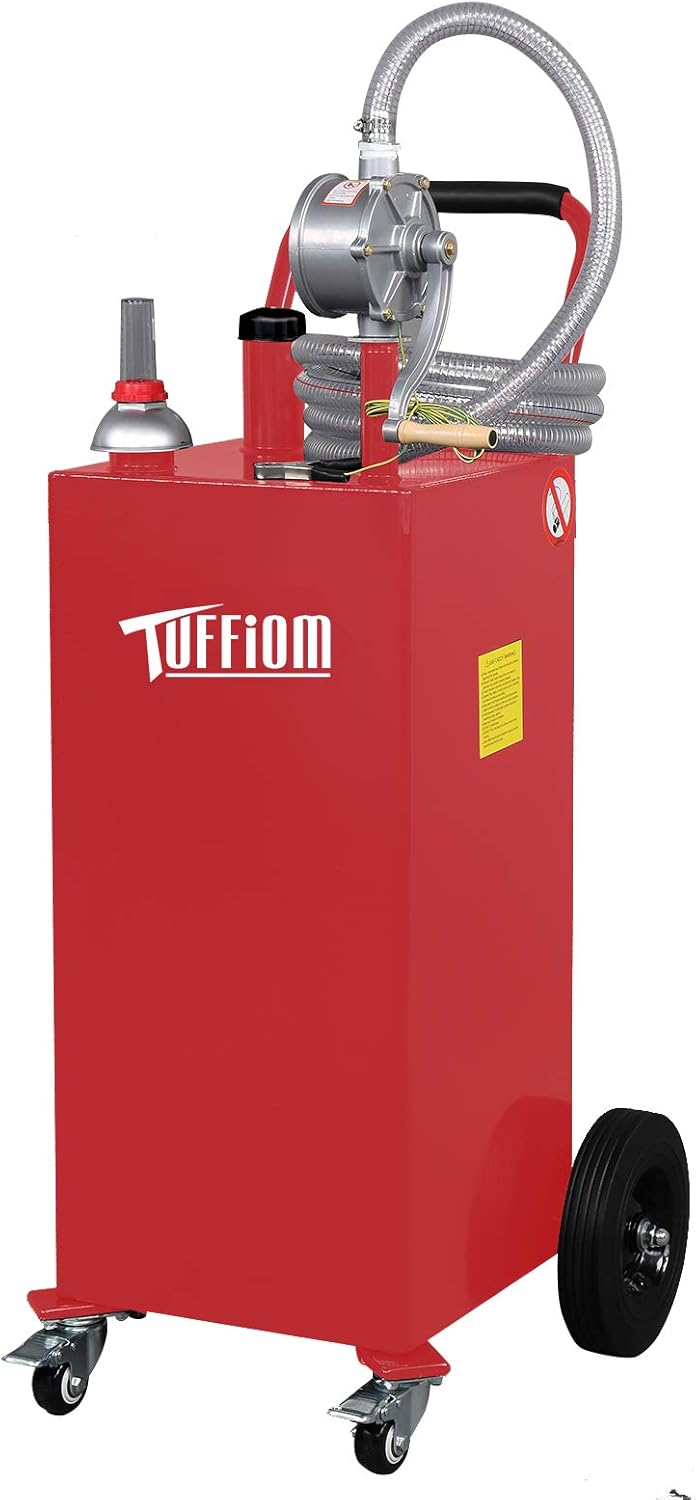 TUFFIOM 35 Gallon Fuel Gas Caddy for Efficient Fuel Transfer