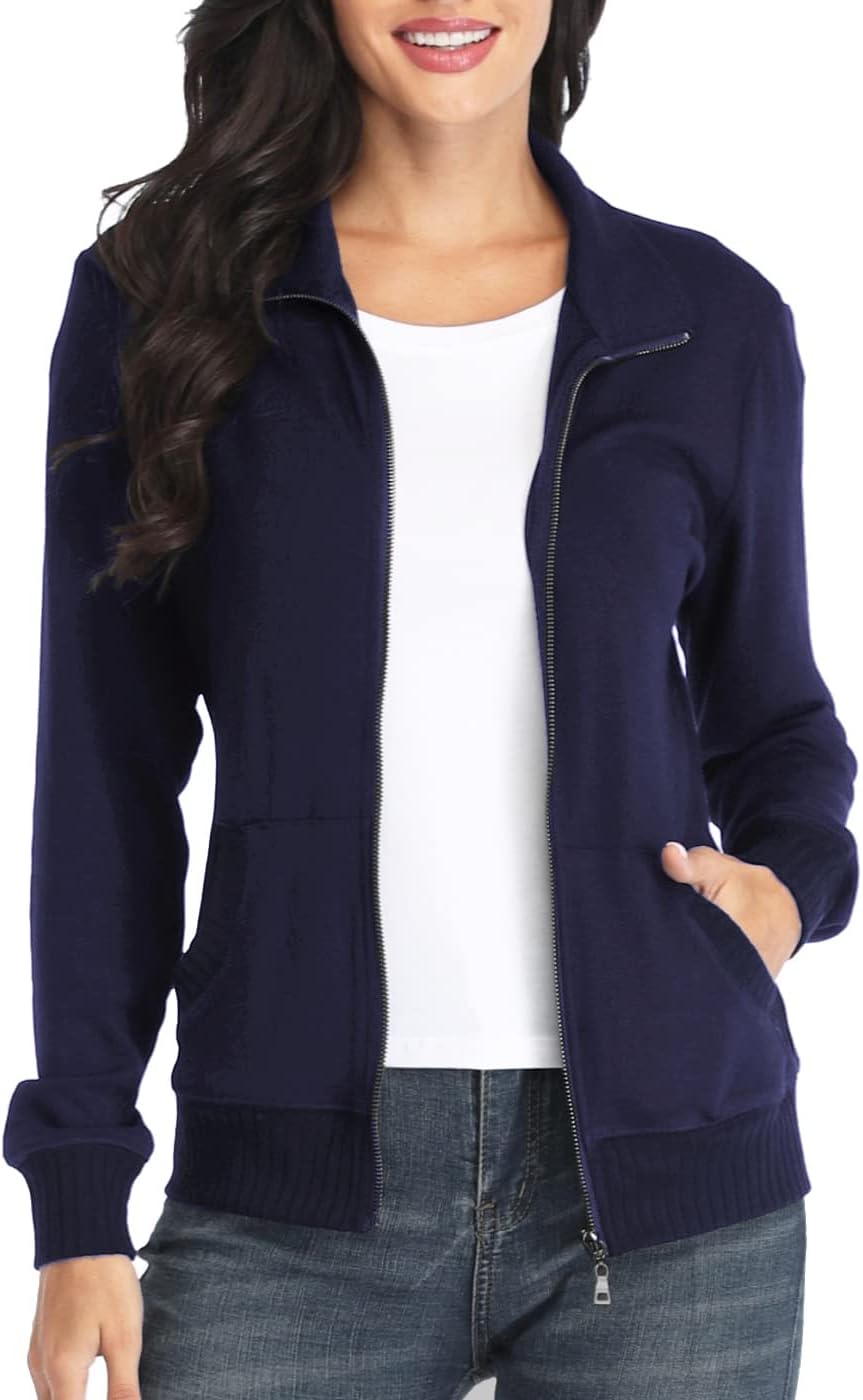 Women's Zip Up Sweatshirt Jacket for Running and Sports