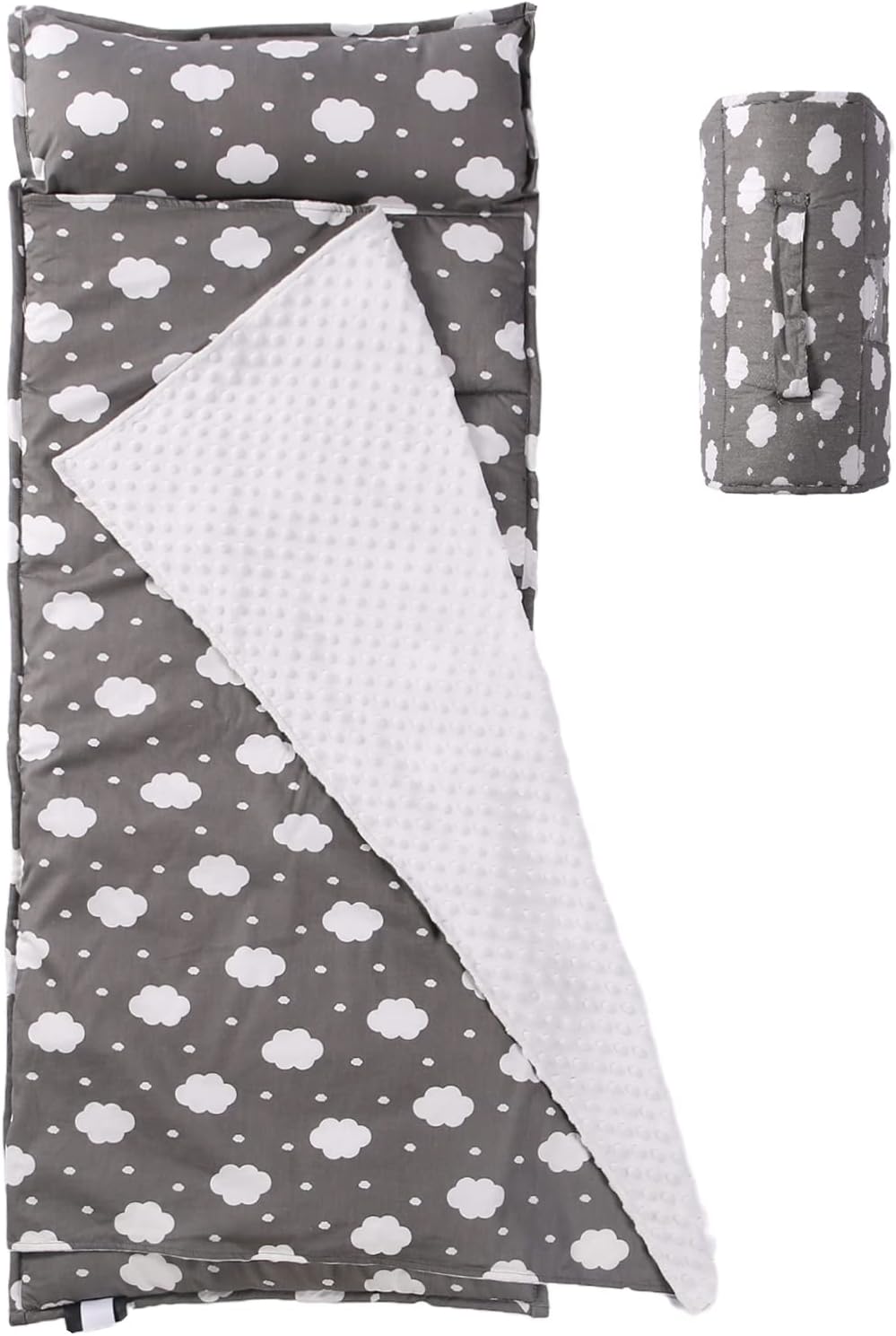 Toddler Nap Mat with Pillow and Minky Blanket for Comfort