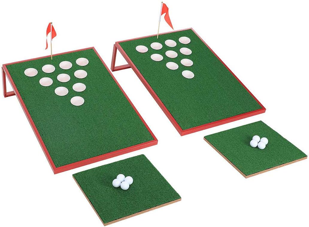 Golf Pong Cornhole Set - Perfect Chip Shot Game