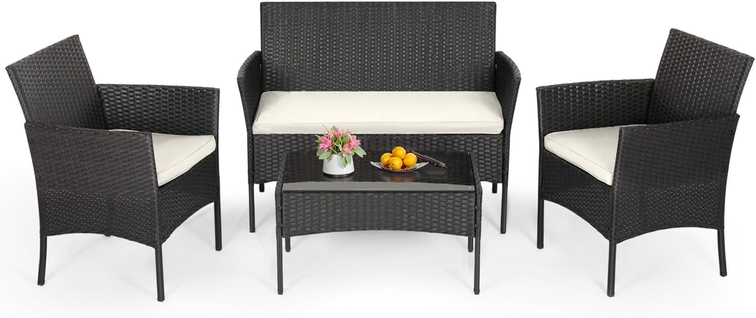 4-Piece Patio Furniture Set for Modern Outdoor Spaces