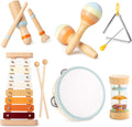 Baby Musical Instruments Montessori Wooden Percussion Set - Neutral