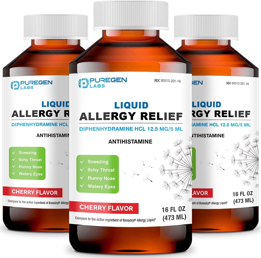 Puregen Labs Allergy Relief Oral Solution for Fast Relief