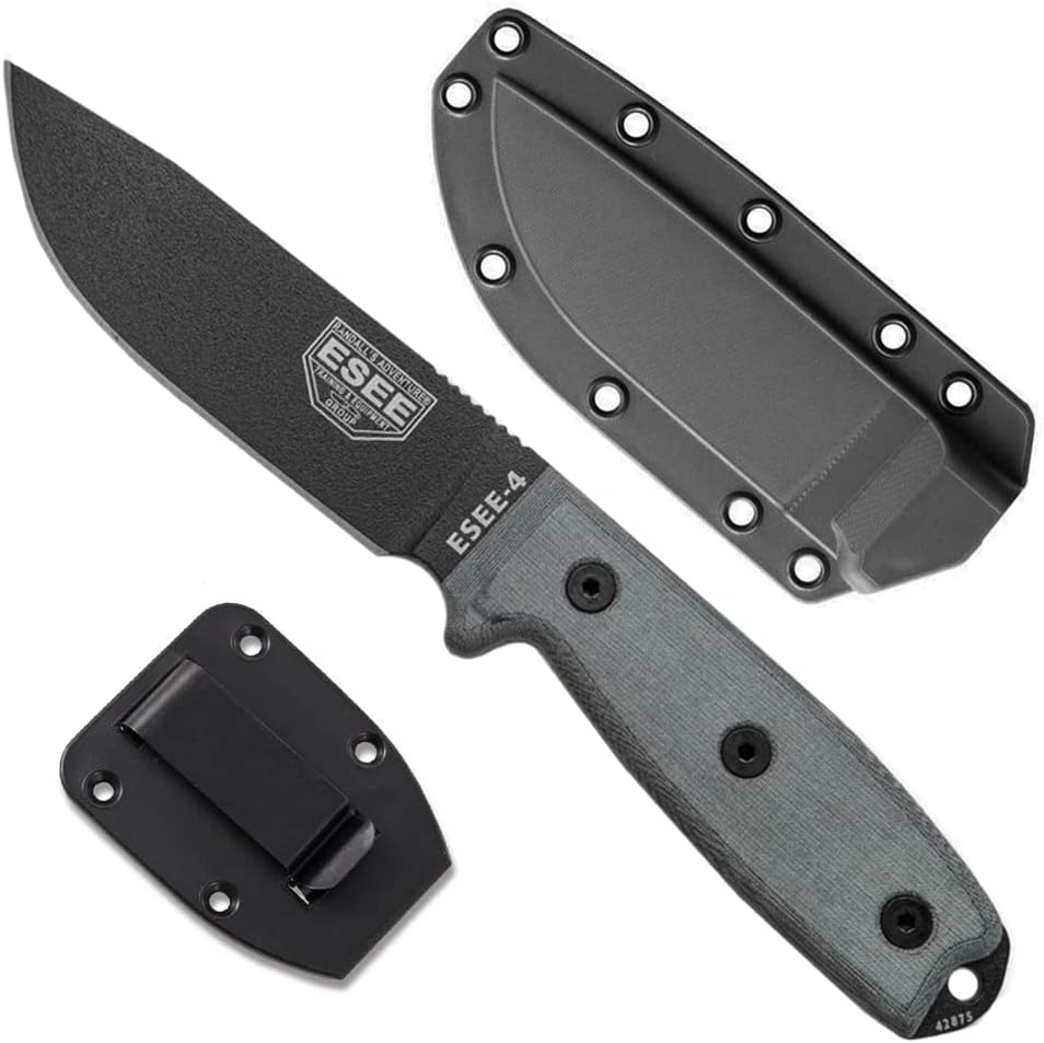ESEE 4P Survival Knife - Durable Fixed Blade for Outdoor Use