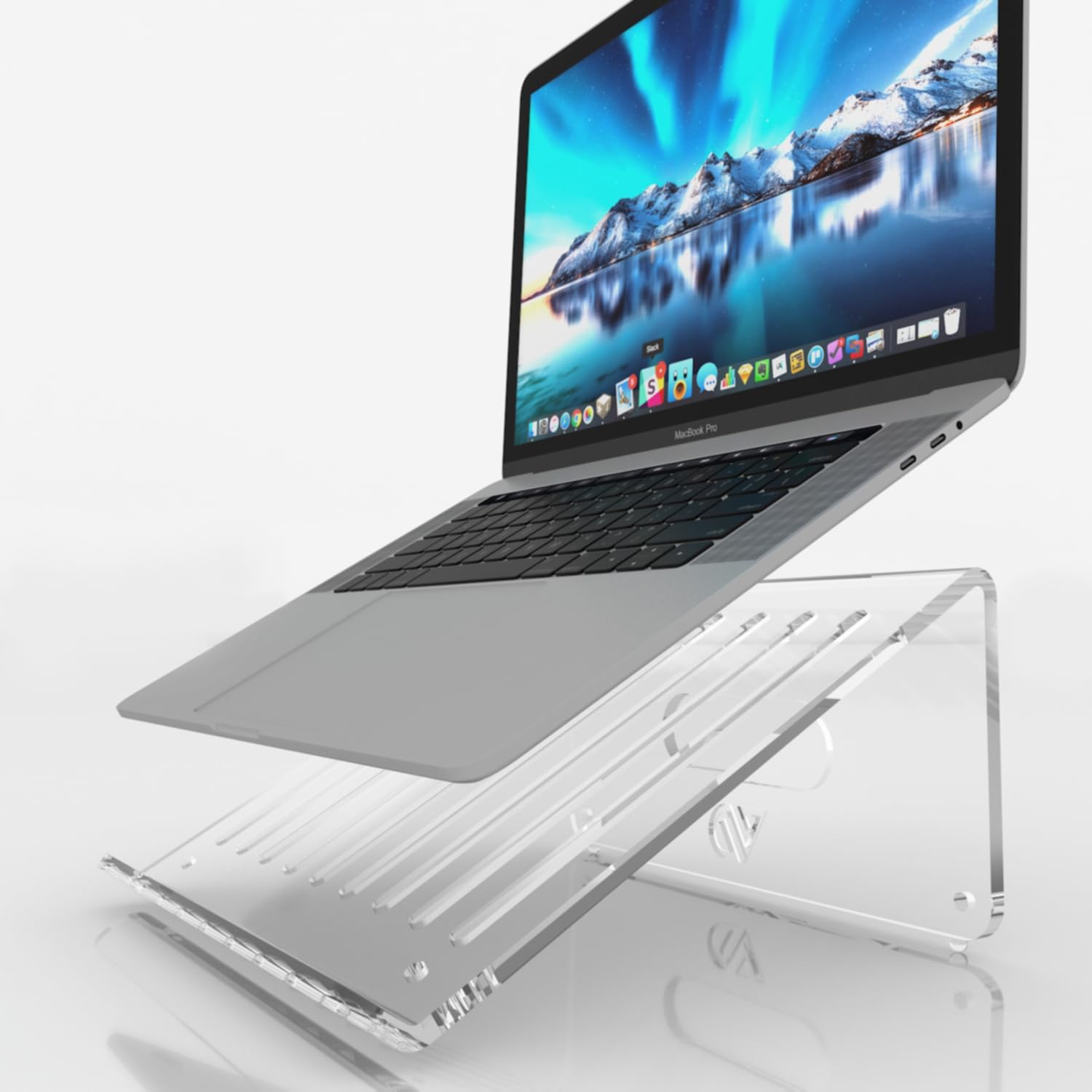 6MM Acrylic Laptop Stand with Ergonomic Design for Comfort