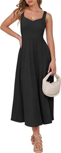 ANRABESS Women Summer Casual Dress with Pockets for Vacation