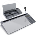 Glass Desk Whiteboard with Calculator and Organizer - Sleek Desktop