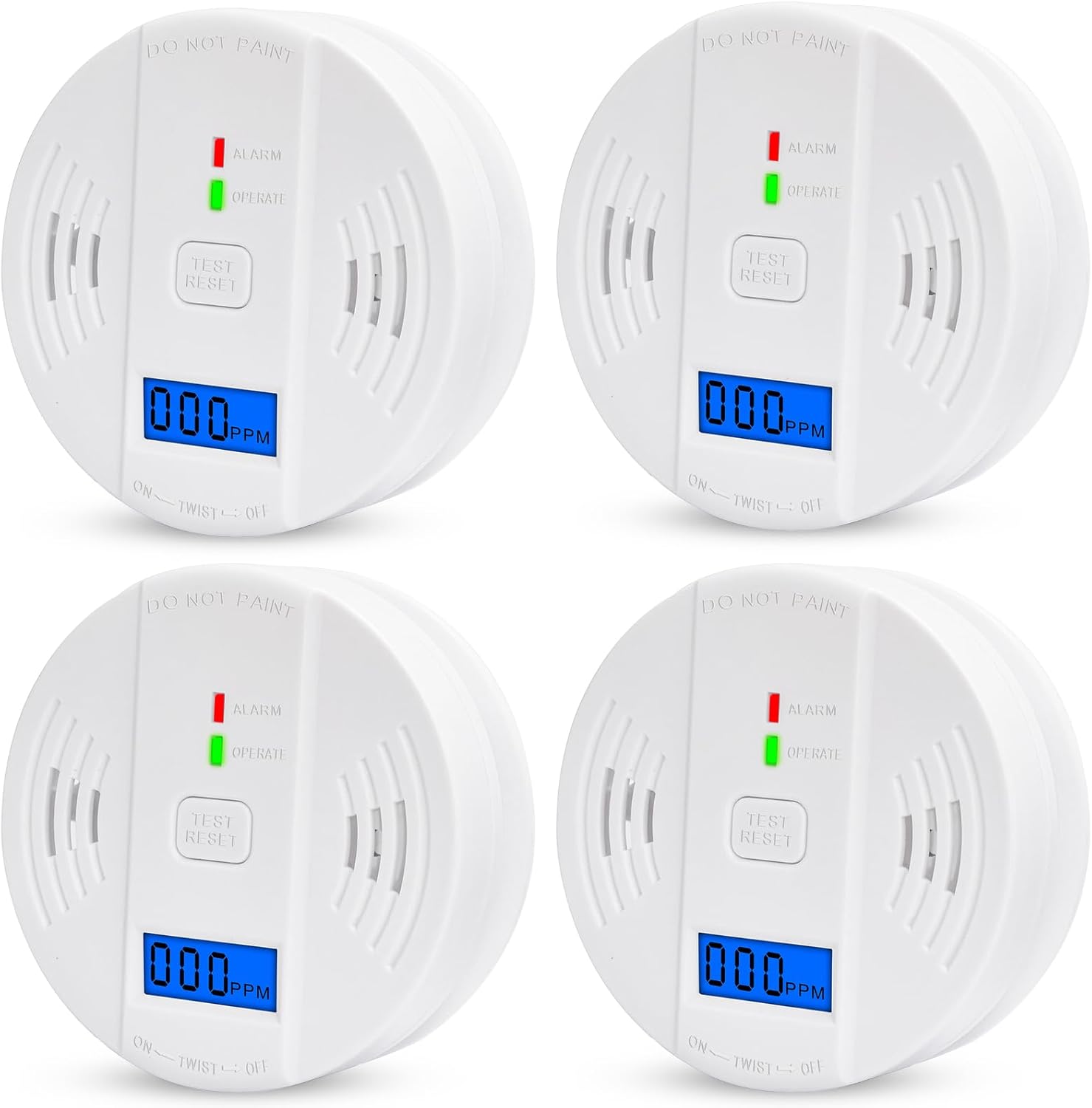 Carbon Monoxide Detectors with LED Display for Home Safety