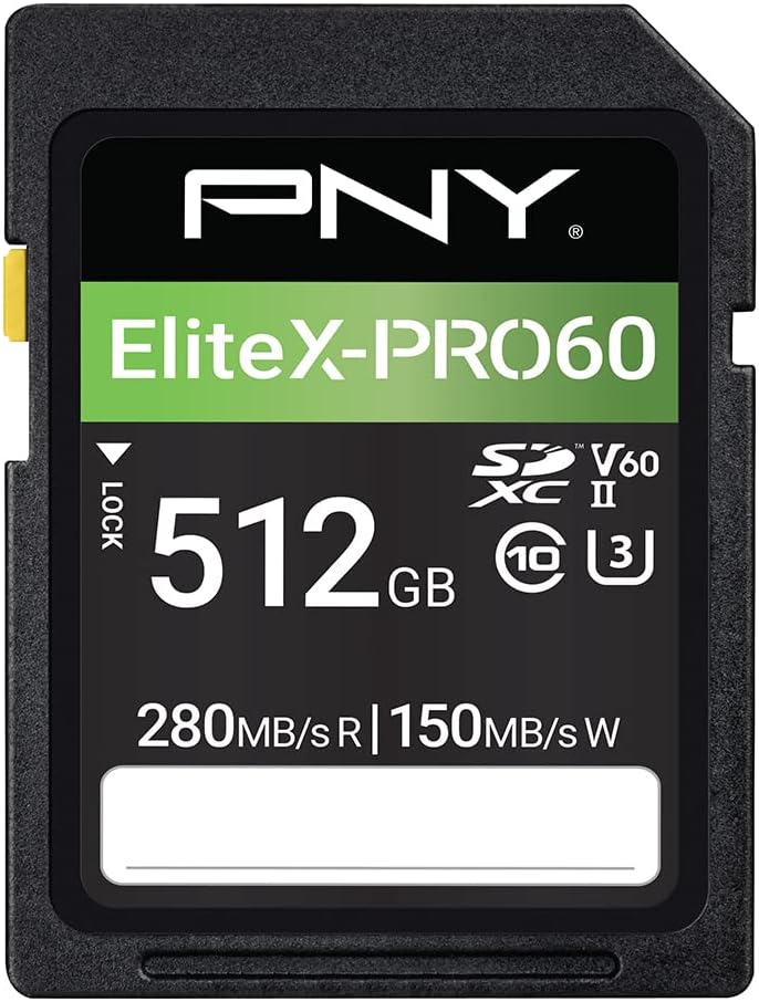 PNY 512GB EliteX-PRO60 SDXC - Pro Speed UHS-II