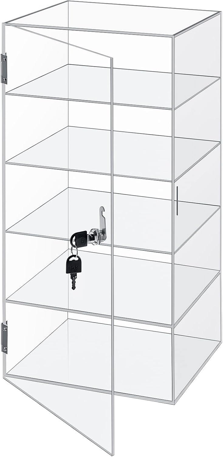 Barydat Acrylic Display Case with Lock for Safe Storage