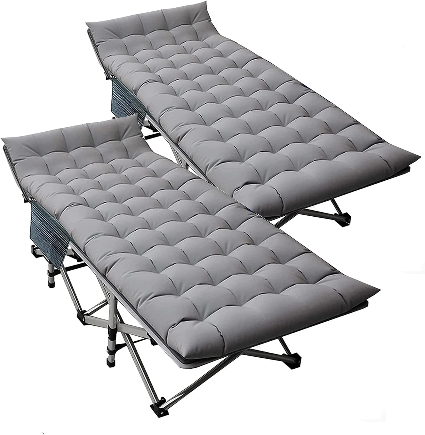 DoCred Folding Camping Cot with Mattress for Outdoor Comfort