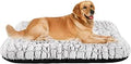 Coohom Deluxe Plush Dog Bed Pet Cushion Crate Mat - X-Large White