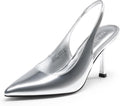 Women's Pointed Slingback Stiletto Pumps - 3.3in Kitten Heels