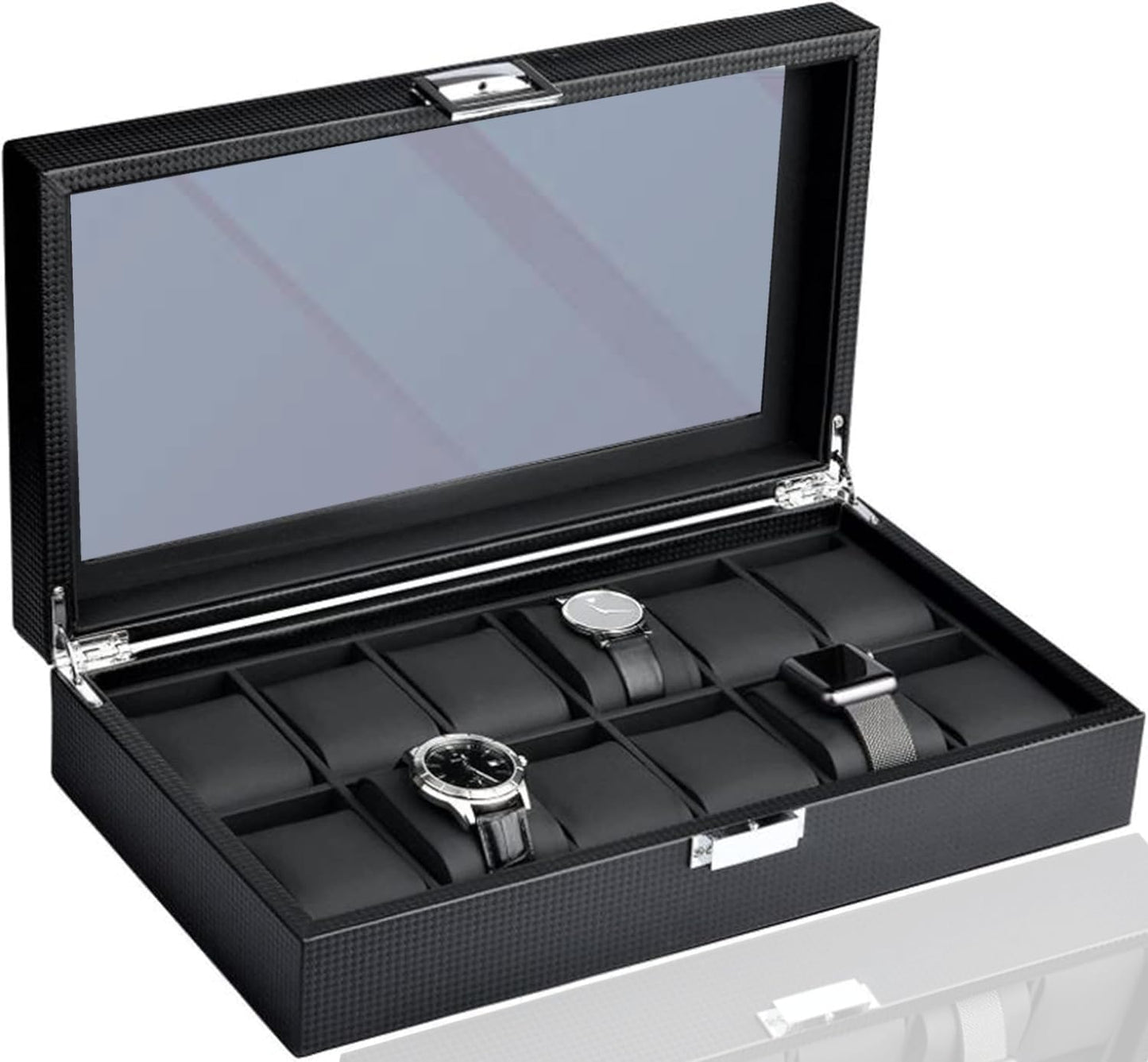 Luxury Carbon Fiber Watch Box - Organize in Style