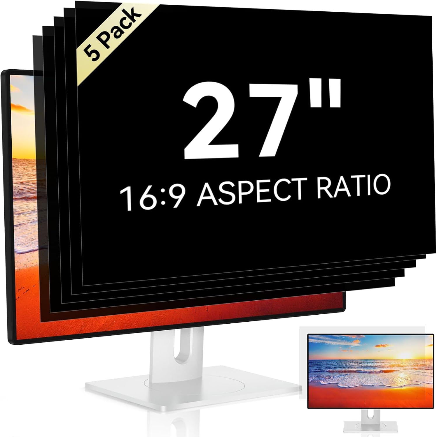 27 Inch Computer Privacy Screen Filter - Anti-Glare Protector