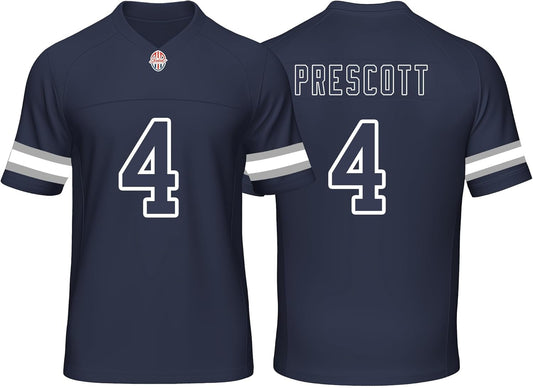 Custom Mens Youth Football Stitched T-Shirt for Sports Fans