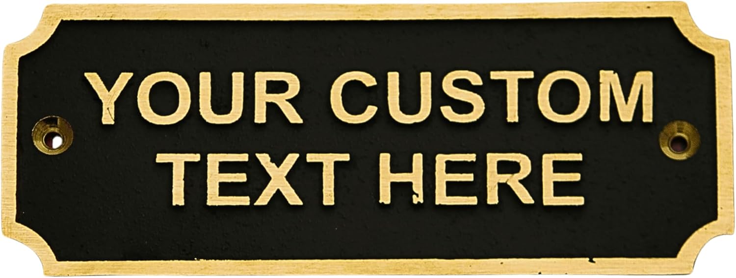Brass Door Signs Set of 13 for Home Office Decor and More