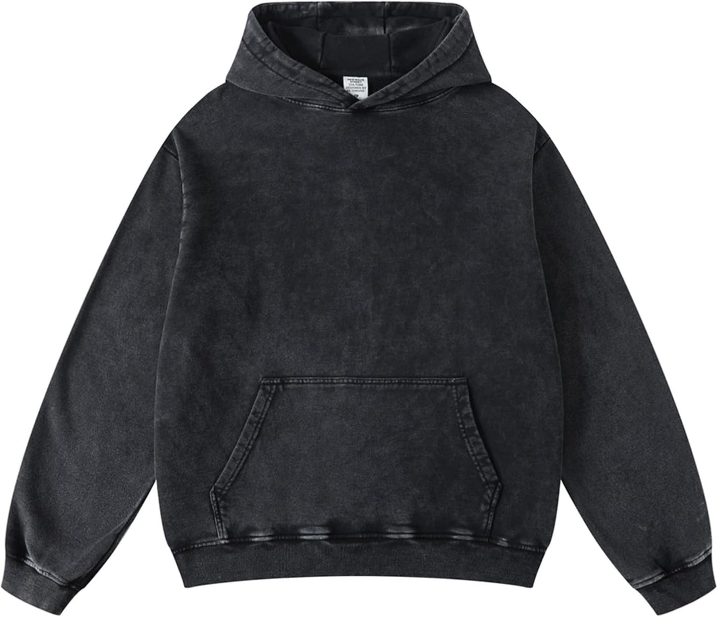 FAIABLE Mens Women Oversized Acid Wash Hoodie Unisex