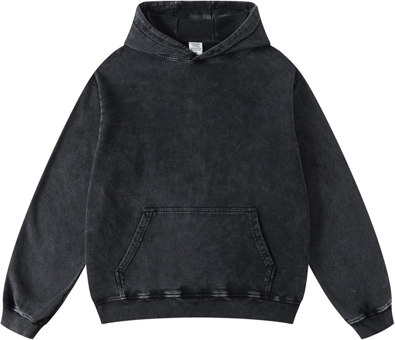 FAIABLE Mens Women Oversized Acid Wash Hoodie Unisex