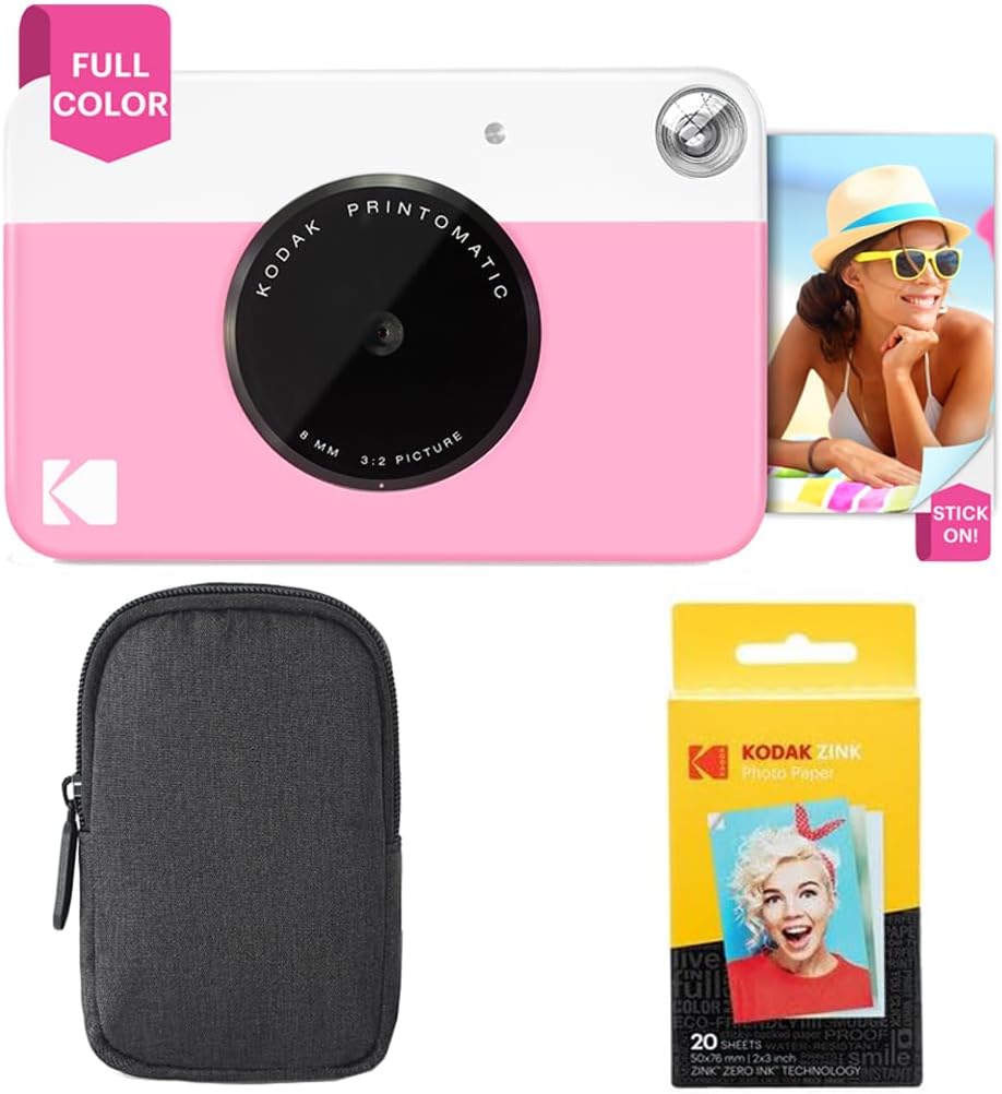 KODAK Printomatic Camera Bundle - Instant Colorful Photos!