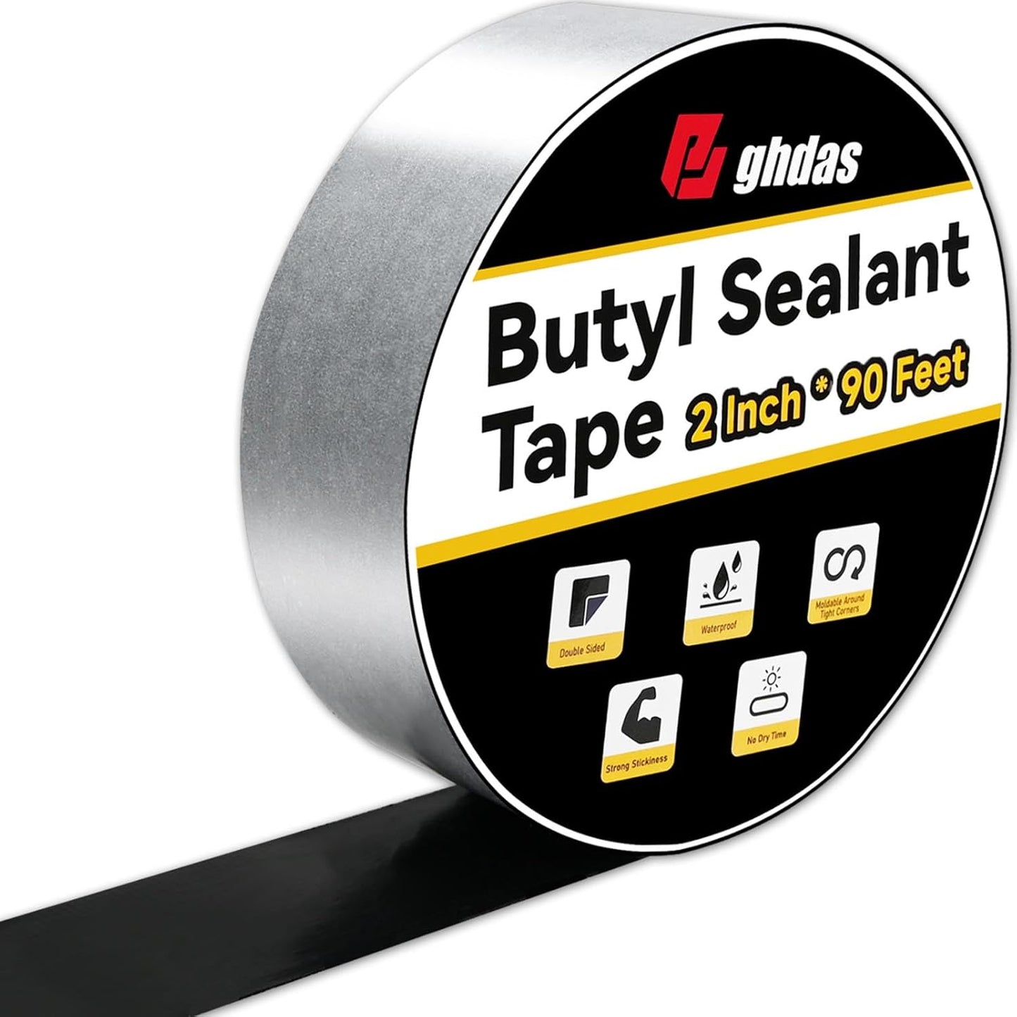 Butyl Sealant Tape 2in X 90ft - Waterproof Double Sided Tape