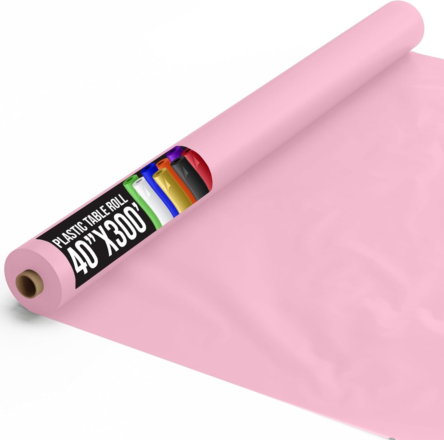 Party Solids Pink Plastic Table Cover Roll for All Events