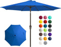10FT Outdoor Patio Umbrella with Crank and Tilt - Sturdy 8-Rib Shade