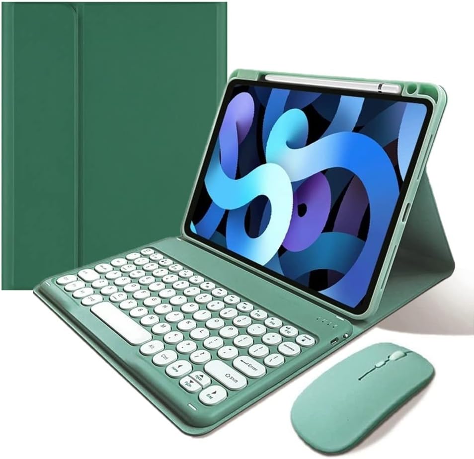 Keyboard Case for iPad Mini 7 with Bluetooth Mouse and Colorful Keys