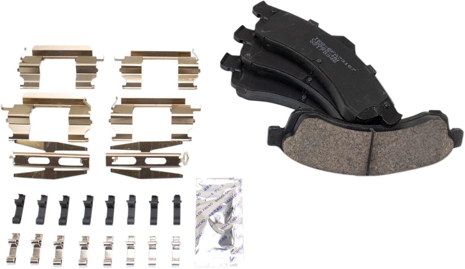 TRQ Front Premium Ceramic Brake Pad Kit for Chevy GMC SUVs