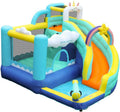 Doctor Dolphin Unicorn Water Slide Bounce House - 6-in-1 Backyard Fun