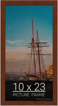wallsthatspeak 10x23 Dark Walnut Rustic Pine Picture Frame - Narrow