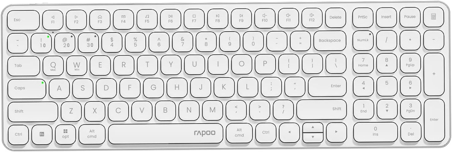 Rapoo E9350L Ultra-Thin Wireless Keyboard - Multi-Device, Low-Profile & Rechargeable