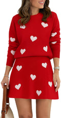 Elegant Tankaneo women's two-piece set featuring sweater and skirt