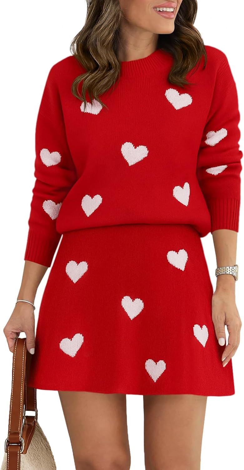 Tankaneo Womens Skirt 2 Piece Sweater Set for Stylish Comfort