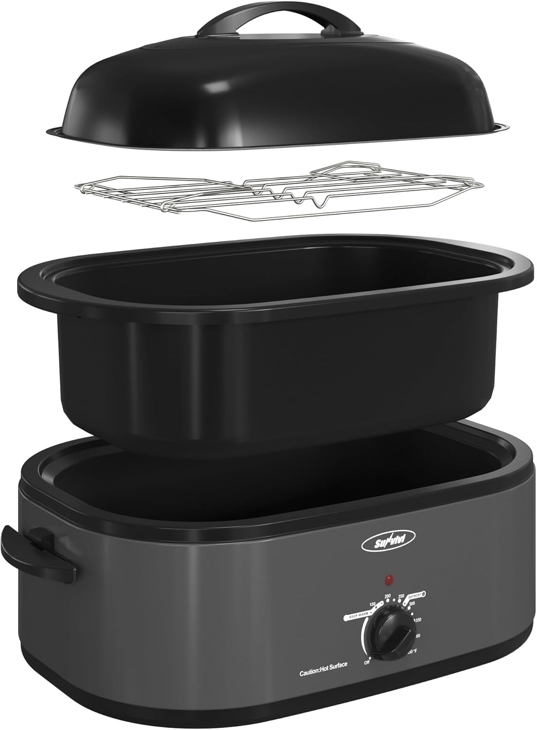 Electric Roaster Oven with Viewing Lid and 20QT Capacity