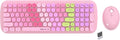 Colorful Gradient Rainbow Wireless Keyboard and Mouse Combo - Retro