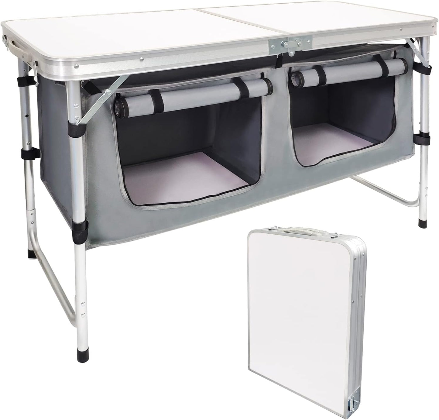 Folding Camping Table with Storage for Outdoor Adventures